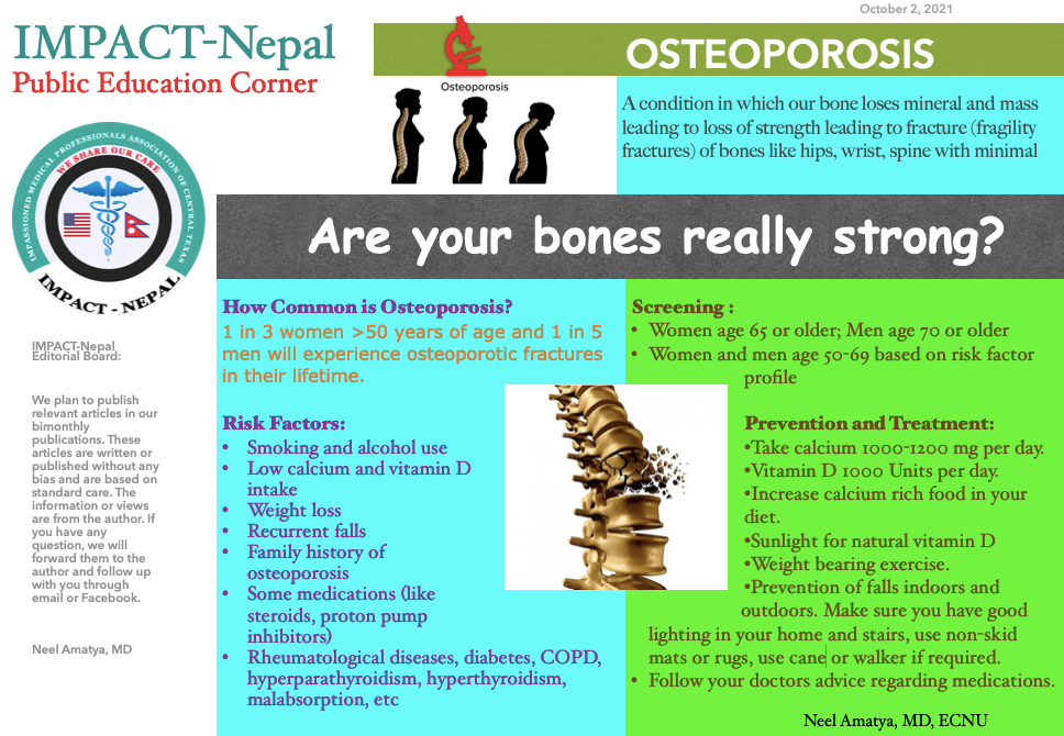 Osteoporosis - Impassioned Medical Professionals Association Of Central 